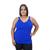 Blusa Regata Feminina Alça Larga Ajustável Plus Size Crepe Duna Carla Azul