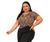 Blusa Social Feminina Plus Size Moda Evangélica /Blusa para gordinha/Plus Size Igreja Trabalho 2530PAI Estampa 1