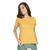 Blusa Suede Feminina T-shirt Blusinha Básica Manga Curta Mostarda