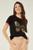 Blusa T-shirt Camiseta Estampada Borboleta Dream Preto