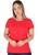 Blusa T shirt Longline Feminina Viscolycra Sobrelegging Colorida Moda Fitness Maravilhosa Vermelho