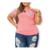 Blusa t-shirt plus size confortável manga e bolso paetê feminino estilo Rose