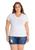 Blusa t-shirts plus size decote v lisa 3013.6.c1 Branco