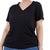 Blusa T-shirts Plus Size Decote V Lisa 3013.6.C1 Preto