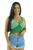 Blusa Tricot Alexia Top Cropped Feminino Shopping do Tricô Verde, Ved