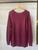 Blusa tricot costura avesso gola redonda Vinho