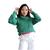 Blusa Tricot Feminino Gola Alta Tranças Frio Outono Inverno Verde