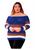 Blusa Tricot Plus Size Feminina Frio Listras Moda Inverno Marrom, Azul