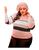 Blusa Tricot Plus Size Feminina Frio Listras Moda Inverno Rosa escuro, Preto