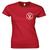 Blusa Veterinária,feminina,básica,100% algodão,estampada Vermelho logo
