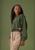 Blusão Cropped em Moletom sem Felpa Feminino Adulto The Philippines Verde