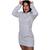 Blusão Feminino Vestido de Moleton Liso Sem Estampa Moda Atual Gelo