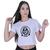 Blusinha Cropped Algodão Astronauta Universo Branco