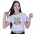 Blusinha Cropped Algodão Mickey Minnie Halloween Branco