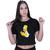 Blusinha Cropped Algodão The Simpsons Homer Preto