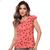 Blusinha Feminina Social Crepe Estampa Coração Salmão, 2