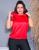 Blusinha Fitness Dry Fit Mescla com Capuz Moda Fitness Vermelho