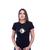 Blusinha T-shirt  baby Look  Feminina Gola redonda algodão Preto