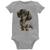 Body Bebê Cachorro Dachshund - Foca na Moda Cinza
