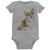 Body Bebê Cachorro Welsh Corgi Pembroke - Foca na Moda Cinza