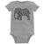 Body Bebê Elefante Mandala - Foca na Moda Cinza