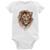 Body Bebê Leão Watercolor - Foca na Moda Branco