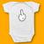 Body Bebê Personalizado Dedo Médio Mickey Menino Menina Bori Branco