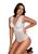 Body Feminino Rendado Festa Tule Bojo Transparencia Fecho Branco