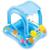 Boia Bote Bebê Cobertura Fralda Infantil Rosa Ou Azu Boia Piscina Bebe 65cm Azul