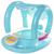 Boia bote inflavel infantil bebe com cobertura proteção para piscina Azul