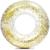 Boia Glitter Inflável Circular Transparente Com 90 Cm Dourado