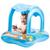 Boia Infantil Com Cobertura Inflável Piscina Bebe Capota Solar Infantil Kids Baby Float Proteção Azul