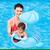Boia Infantil Inflável Com Pezinho e Cobertura Proteção para Seu Bebe Contra o Sol - Snel Peixe azul