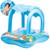 Boia Inflável Infantil Com Cobertura Baby Float Menino Menina Para Piscina Praia Azul