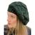 Boina de lã trança feminina gorro touca beanie caidinha Militar