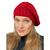Boina de lã trança feminina gorro touca beanie caidinha Vermelho