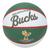 Bola de Basquete NBA Wilson Team Retro Bucks 7 Branco, Verde