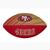 Bola de Futebol Americano Aderente Durabilidade NFL Tailgate Jr Dual Lace Esportiva Wilson San francisco