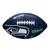 Bola de Futebol Americano Wilson NFL Seatle Seahawks Team Logo Jr Marinho, Branco