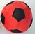 Bola de futebol colorida de pelúcia 20 cm de altura Vermelho, Preto