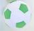 Bola de futebol colorida de pelúcia 20 cm de altura Branco, Verde