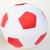 Bola de futebol colorida de pelúcia 20 cm de altura Branco, Vermelho