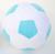 Bola de futebol colorida de pelúcia 20 cm de altura Branco, Azul