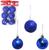 Bola De Natal Azul Brilho/Fosco/Glitter N4 Pacote Com 18 Pecas - NATALKASA GLITTER
