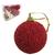Bola De Natal Luxo Vermelha Glitter N.6 Caixa Com 6 Pecas - NATALKASA VERMELHA