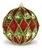 Bola de Natal Veneza Vermelho e Verde com Glitter 8cm c/6pcs Vermelho e Verde