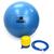 Bola de Pilates 45cm Muvin  Com Bomba  Antiestouro  Suporta até 300kg  Ginástica  Yoga Fitness Azul