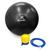 Bola de Pilates 55cm Muvin  Com Bomba  Antiestouro  Suporta até 300kg  Ginástica  Yoga Fitness Preto