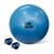 Bola de Pilates 65 cm Muvin  Com Bomba  Antiestouro  Suporta até 300kg  Ginástica  Yoga Fitness + Luva EVA Azul