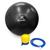 Bola de Pilates 65cm Muvin  Com Bomba  Antiestouro  Suporta até 300kg  Ginástica  Yoga Fitness Preto